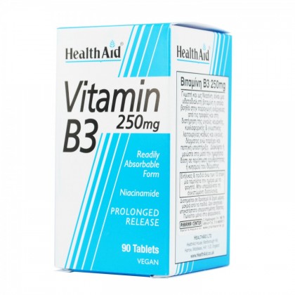 HEALTH AID Vitamin B3 (NIACIN) 250mg 90 Ταμπλέτες